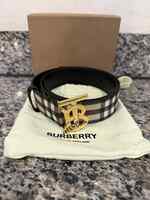 Burberry Monogram Check TB Belt Size S 23-24"  SPB-TS 347668
