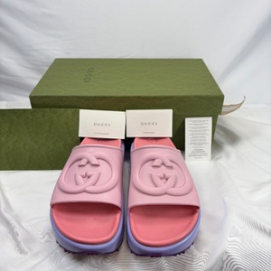 Gucci MIAMI Interlocking G Rubber Pink Pool Sandal 39 EU US 9 SPB JDW-347670