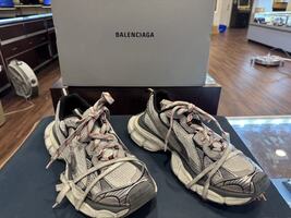 BALENCIAGA 3XL Silver Men's Sneakers Size US12 EUR45 UK11             LS(347844)