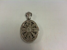 Diamond Oval Locket - WG - 1 3/4" x 1" - 925 - PPSKN