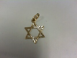 Jewish Star Pendant - YG - 1" x 1/2" - 14K - PPSKN