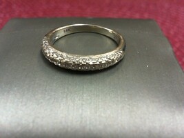Diamond Band - White Gold -  Sz 5.5 -14K - PPSKN