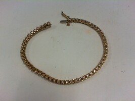 Diamond Box Link Bracelet - YG - 7" - 14K - PPSKN