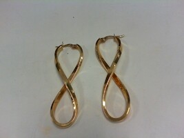 Twisted Infinity Hoop Earrings - YG - 2" x 3/4" - 14K - PPSKN