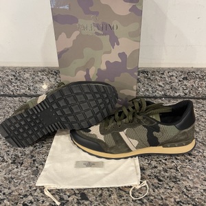 Men's Size 10 Valentino Garavani Mesh Fabric Camoflage Rockrunner SPB-JB 349232