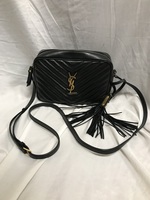 Yves Saint Laurent - Black - Lou Lou Medium Camera Bag w/ Tassel PPSJKI 349653
