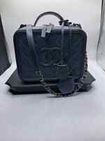 Chanel Filigree Vanity Case Quilted Iridescent Caviar Medium SPB-JB 349665