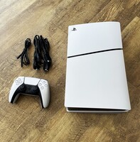 Sony PS5 Slim Disc Console - w Controller & Cords - 848GB - PPSKN