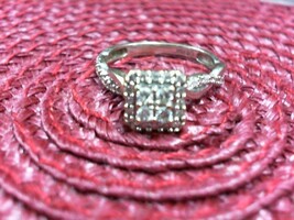 Diamond Ring - White Gold - Sz 7 - 10K - PPSKN