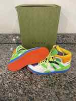 Women Size 10.5 Gucci Demetra Basket Sneaker High Top SPB-JB 350380