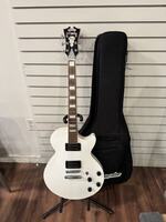 DeAngelico Premiere SS in White with Soft Case SPB-MS 350404 