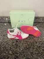 Womens Size 7 Off White Out of Office Sneakers Fuchsia and White SPB-JB 350625