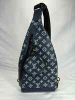 Louis Vuitton Duo Sling Bag Monogram Shadow Navy Blue SPB-TS 351239