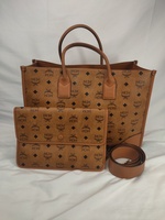 MCM Munchen Visetos Monogram Tote Large w/ Pouch SPBJKI 351247