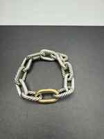 David Yurman DY Madison Chain Bracelet in Silver with 18K Gold SPB-TS 351262