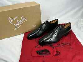 Christian Louboutin Greggo Oxford Shoes Men's Size (42) US 9 Black SPB-TS 352072