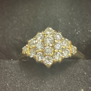 Diamond Cluster Ring - YG - Size 8 - 14K - PPSKN