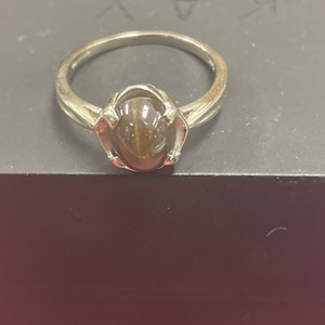 Chocolate Star Sapphire Ring - White Gold - Sz 7 - 14K - PPSKN