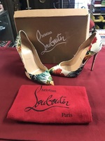 Christian Louboutin Hawaii Floral Print Pigalle Follies Pumps SZ 37.5 PPS 352431