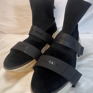 Balmain B Bold Sneakers Suede High Tops US 11