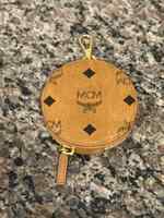 MCM Visetos Cognac Round Coin Pouch SPB-JB 353003