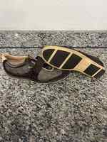 Men's Size 10.5 Louis Vuitton Ebene Pattern Canvas Sneakers SPB-JB 354126