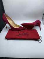 Women's Size 9.5 Christian Louboutin Pink Suede Pump Heels SPB-JB 354174