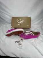 Women's Size 10 Christian Louboutin Spiked Vieira Pink SPB-JB 354413