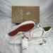 Women's Size 9 Christian Louboutin Spiked Vieira White SPB-JB 354414