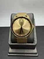 Movado Bold Gold Plated Stainless Steel Diamond Quartz Watch SPB-TS 355093