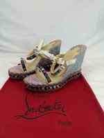 Christian Louboutin Pyraclou Wedge Espadrille Sandals US 9 SPB-TS 355168