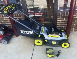 Ryobi 40V HP Brushless 20 in. Cordless Electric Mower Battery and Charger PPSKN
