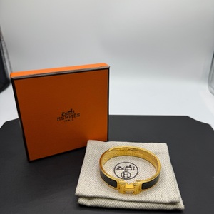 Hermes Clip H Black Enamel 6" SPB-MS 355643