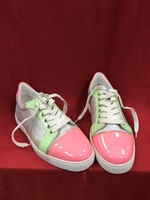 Christian Louboutin Fun Vieira Colorblock Low-Top Sneakers SZ 37.5 PPSJKI 355688