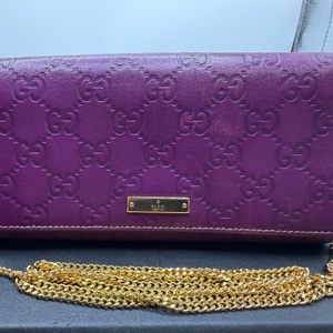 Gucci Guccissima Leather Bifold Long Wallet on Chain SPB-MS 355872