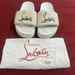 Christian Louboutin Shearling Navy Pool Slides EUC EU 38 US 6 PPSDM 356676