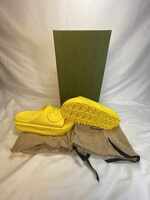 Women's Size 7 US Gucci Interlocking G Slides Yellow SPB-JB 356980