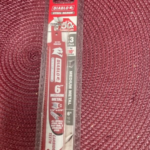 Diablo Tools   6in Steel Demon Carbide Blades Thin Metal Conduit Cutting 3pk PPS