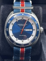 Hamilton H354050 Pan-Europ Blue Dial Day Date Automatic 43mm SPB-JB 358830