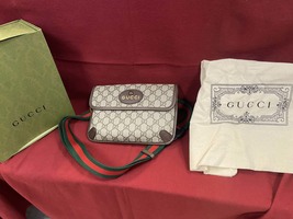 Gucci Gg Brown Canvas Neo Vintage Web Belt Waist Crossbody Bag PPSDM 359247